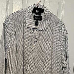 Kenneth Cole Men's Black and White Patterned Shirt
